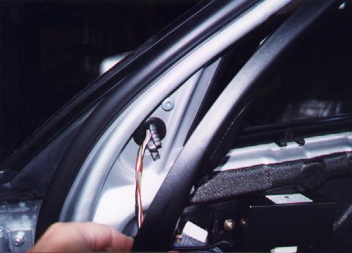 View of Front Tweeter Location - Tweeter Removed